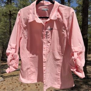 NWOT Columbia Pink Button-Up Shirt, Size XL